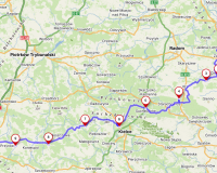Pielgrzymka Podlaska - grupa szara (harcerska) - mapa