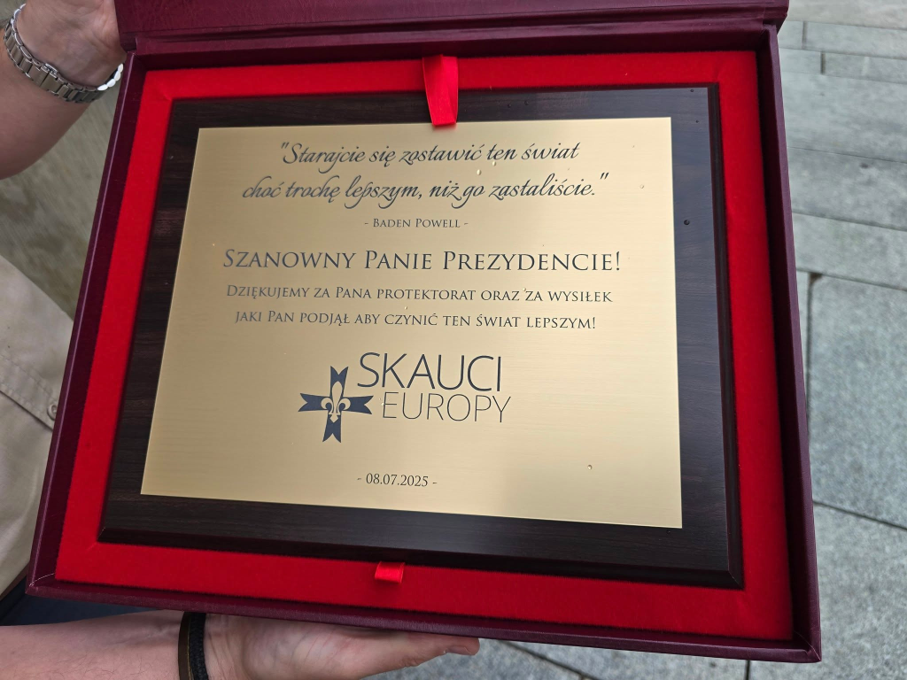 podziękowania dla Prezydenta RP Andrzeja Dudy od Skautów Europy